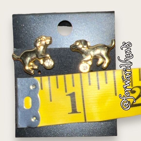 Bundle Sale 3 for $15 | Gold Tone Puppy | Post Earrings - Picture 8 of 10